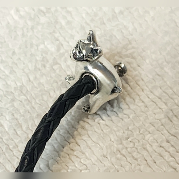 CUTE FRENCH BULLDOG BEAD STERLING SILVER - Picture 2 of 11